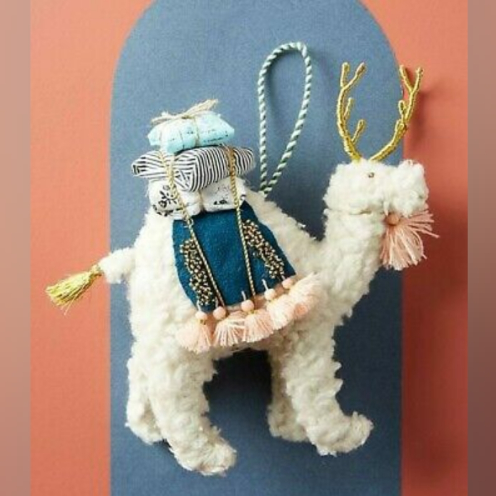 New Rare Anthropologie Mythical Creature Ornament Folklore Antlered Camel